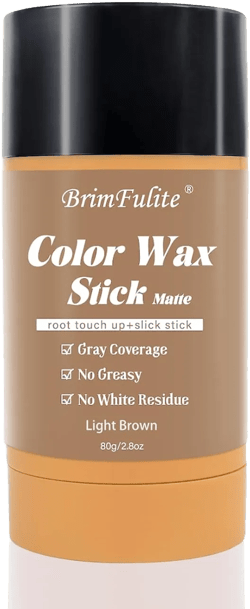 Hair Wax Stick for Flyaways, Non-Greasy Slick Back Control Frizz, No Residues Hair Gel for Women Men Kids 2.8 Oz. (Light Brown)