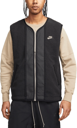Nike Sportswear Sport Essentials+ Men's High-Pile Fleece Vest (Medium, Black/Moon Fossil)