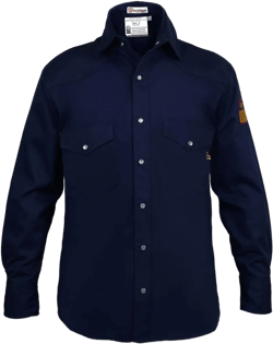 FR Welding Shirt – Flame Resistant, Fire Retardant, 100% Cotton, 7oz Lightweight 3X-Large Navy Blue