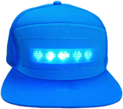 Unisex Wreless LED Mobile Phone APP Controlled Baseball Hat Scroll Message Display Board Hip Hop Street Snapback Cap For Women Men