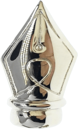 Bassin and Brown Fountain Pen Jacket Lapel Pin - Silver