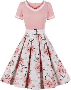 Vintage Dresses for Women Polka Dot Rockabilly Dress 1950s Strawberry Dress 1960s Audrey Hepburn Pin Up Dresses : Clothing, Shoes & Jewelry