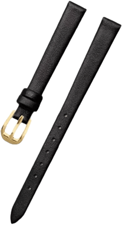 Watch Straps,Watch Wristband,6mm/8mm/10mm Plain Weave Genuine Leather Women Watchband for Small Size Dial Watch Replace Ladies Wristband Accessories B-black-gold 10mm
