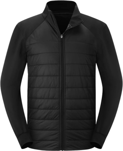 baleaf Men's Running Jacket Lightweight Thumble Hole Warm Up Puffer Jacket Hybrid Thermal Coat Insulated Hiking Golf