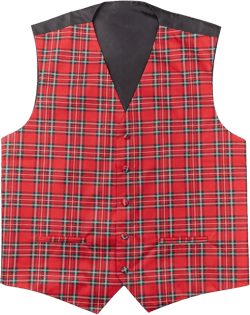 Jacob Alexander Red Christmas Plaid Men's Vest