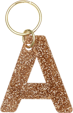 Glitter Letter Key Ring