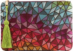 Designer Women’s Bohemian & Fashion Clutch Purse - Multiple Slots Money, Cards, Smartphone - Ultra Slim Mosaic