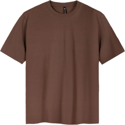 Mr.Color Mens Fashion T Shirt Solid Cotton Basic Tees Tops Casual Short Sleeve Crewneck Undershirt for Men Women Brown, XX-Large
