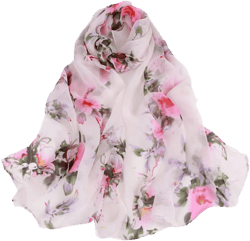 Fashion Summer Women Floral Print Scarf Women Beach Silk Scarf Shawls Female Foulard Long Wraps Sunscreen Hijab One Size 22