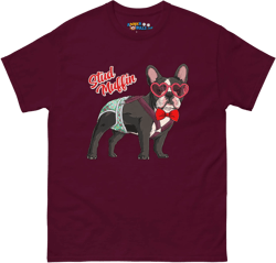 "Stud Muffin" Male French Bulldog in Donut Fancy Pants Men's Classic Tee | B&W Colored