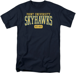 LOGOVISION Official Collegiate Distressed Est. Date Short Sleeve Unisex for Men & Women Cotton T Shirt Collection 3 XX-Large Point University
