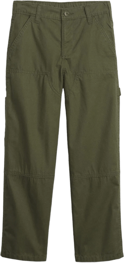GAP Boys' Carpenter Pant 10 Army Jacket Green