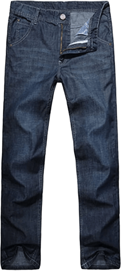Men's Relaxed Fit Straight Leg Jeans Classic Baggy Hip Hop Denim Pants Lightweight Loose Plain Jean Trousers 38 Blue