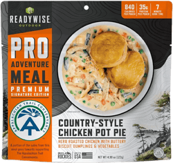 ReadyWise Outdoor Pro Adventure Meal Country-Style Chicken Pot Pie, Premium Freeze-Dried Food for Camping, Hiking, and Backpacking, 840 Calories, 35 Grams of Protein, 2 Servings, 1 Pouch Classic Chicken Pot Pie