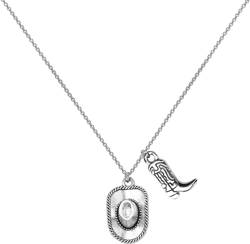 IQPDYV Western Cowboy Boots Necklace for Women Cowgirl Boot Necklace 14K Gold Plated Cowboy Hat Pendant Necklace Western Style Jewelry Gifts (A Style) : Clothing, Shoes & Jewelry