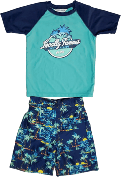 Tommy Bahama Boys' Rash guard and Trunks Swimsuit Set