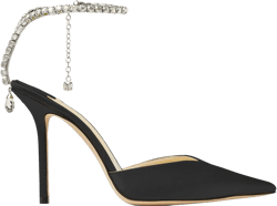 Amazon.com | LauraVicci Women's Heeled Sandals Crystal Chain Ankle Straps Rhinestones Buckle High Heels Stiletto Slip On Wedding Party Satin Dress Shoes | Heeled Sandals
