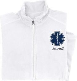 Women's Custom Emergency Medical Jacket Personalized First Responder Lightweight Nurse Jacket XX-Large White
