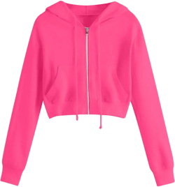 Hoodies for Women White Cropped Zip Up Hoodie Trendy Teen Girls Crop Top Jackets Casual Cute Cropped Hooded Jacket A#01red Small