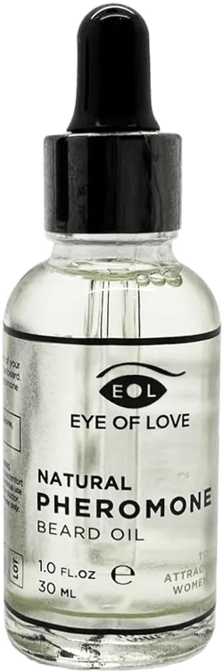 Eye of Love natural pheromone BEARD OIL to attract men and women. Enhance your seduction and romance while moistaruzing. 1 Fl Oz