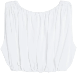 Nell Cropped Cotton Jersey Tee - White