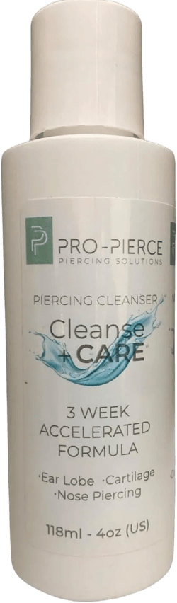 Accelerated Piercing Aftercare Solution – 4 oz – Fast Healing Formula with Vitamin E & Aloe Vera – Dermatologist Tested
