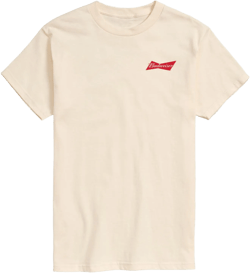Budweiser - King of Beers - Men's Short Sleeve T-Shirt Small Cream