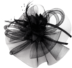 Floral Fascinators for Women Feather Fascinators Headband for Cocktail Tea Party