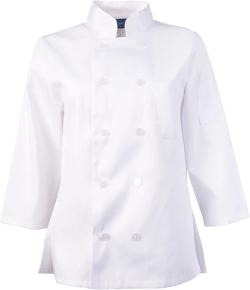 KNG 3/4 Sleeve White Chef Coat for Women - Ladies Fitted Chefs Jacket: Clothing, Shoes & Jewelry