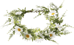 Bride Flower For Wedding Flower Headbands Bride Headbands Women Garlands Hair Wreath, White