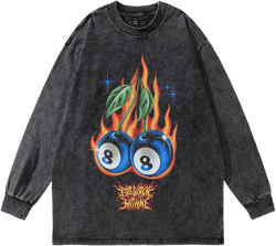 Men Long Sleeve Shirt Skull Print Long Sleeve Bottoming T-shirt Men and Women Couple