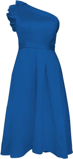 Womens One Shoulder High Low Elegant Evening Gown with Pocket Satin A Line Formal Midi Wedding Guest Dress 22 Plus Dark Blue