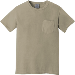Comfort Colors Chouinard 6030 Adult Heavyweight Pocket Tee Sandstone PgmDye Large