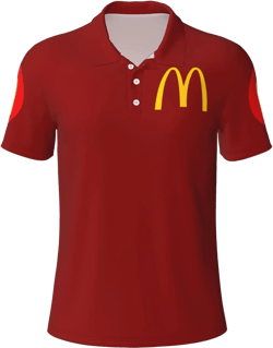 mcdonmerch Men's Logo Polo T-Shirt Short Sleeve Tshirt for Men Crew Neck Tee T Shirts for Adult Merch Clothes Soft Work Uniform Tops, X-Large at Amazon Men’s Clothing store