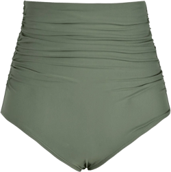 Hilor Women's High Waisted Bikini Bottom Shirred Hispter Tankini Briefs Swim Shorts