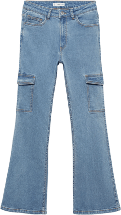 Flared cargo jeans