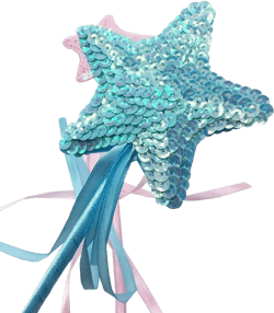 Mydio 2 Pack Fairy Star Princess Wands,Kids Wand,Pink and Blue