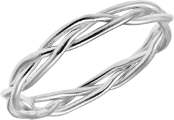 AeraVida Crown of Thorn Weave Wire Braid .925 Gold plated/Sterling Silver Band Ring | Crown of Thorns Rings | Ring Sterling Silver Rings Women Silver 7