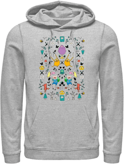 Men's Adventure Time Finn and Jake Friend Icons  Pull Over Hoodie - Athletic Heather - Small