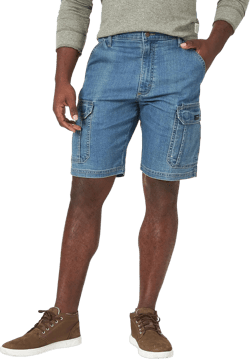 Wrangler Authentics Men's Classic Cargo Stretch Short 42 Medium Tint Denim