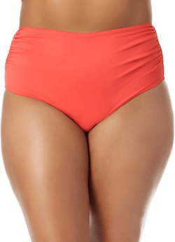Anne Cole Women's Plus High Waist Bikini Bottoms Swimsuit Red Size 16W