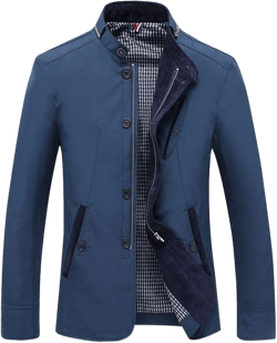 Men's Blazer Spring Autumn Business Casual Stand Collar Coat