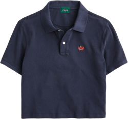 Limited-edition USA Swimming® X J.Crew Cropped Piqué Polo Shirt For Women