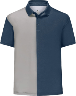 TIHEEN Golf Shirts for Men Dry Fit Performance Polo Short Sleeve Collared Shirt X-Large 12247n#navy/Gray