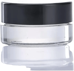 Glass Cream Jar, Mini Refillable Cream Bottles, Transparent Glass Cream Jar Cosmetic Container for Travel Lip Balm Jar with Lid(Black Frosted 5g), AM15SD0GK8AUS black frosted 5g