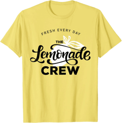 Lemonade Stand Crew and Boss Lemon Juice Summer Yellow T-Shirt