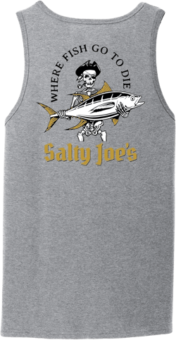 SALTY JOES Men's Ol' Angler Logo Cotton Tank Tops