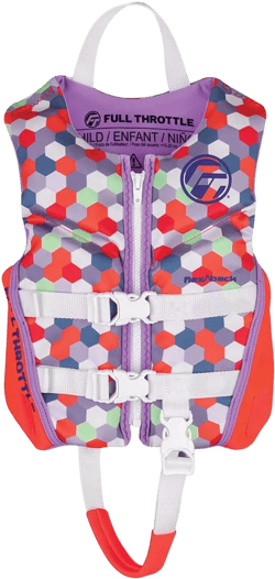 Full Throttle Child Rapid-Dry Flex-Back Life Jacket - Pink [142500-105-001-22]
