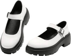 Amazon.com | Ruiatoo Women's Mary Janes Shoes for Women Platform Low Heel Chunky Pumps Round Toe Oxford Dress Shoes | Pumps