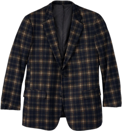 KingSize Men's Big & Tall Ponte Stretch Knit Blazer - 66, Black Plaid